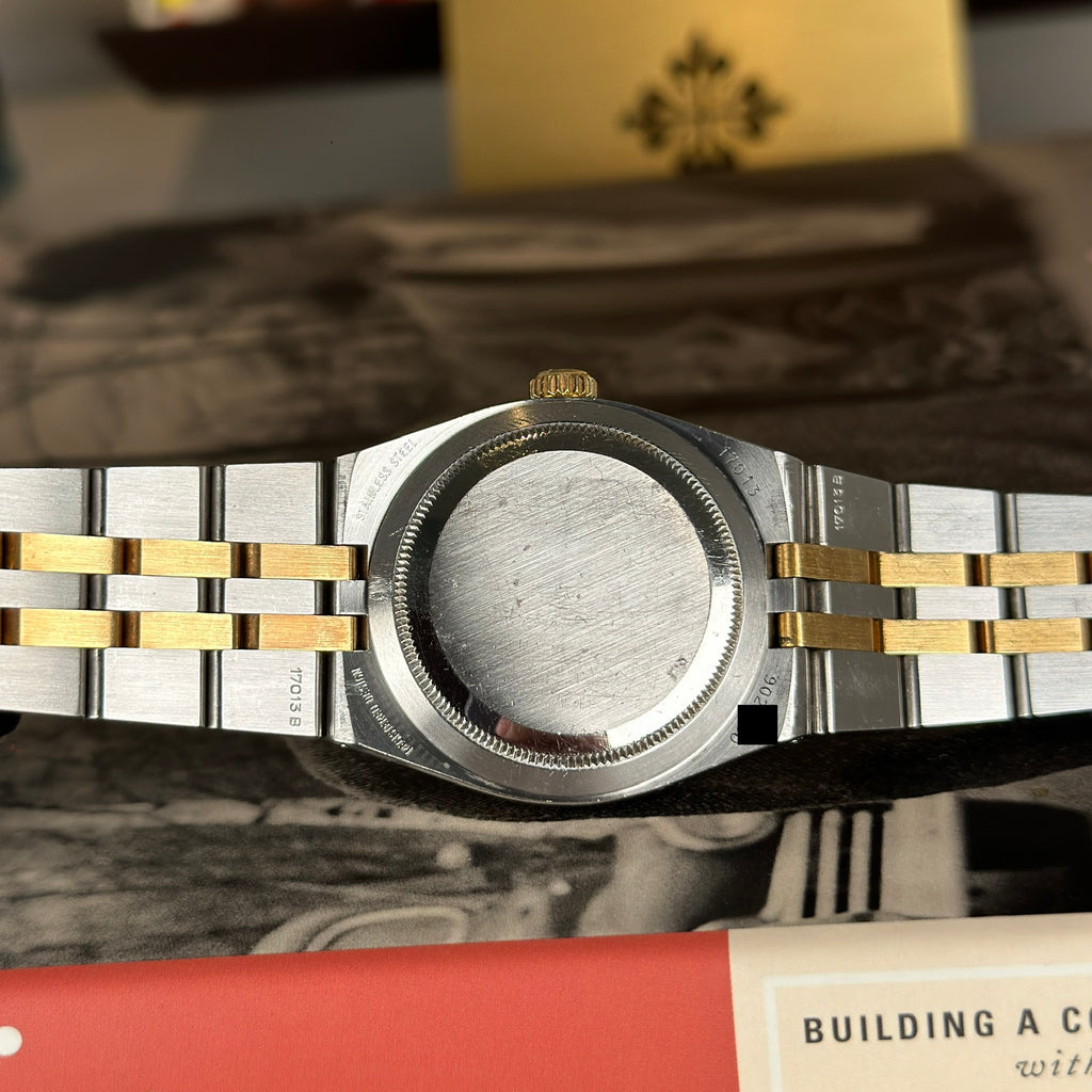 1986 Rolex Datejust Oysterquartz 17013 Steel and Gold Unpolished