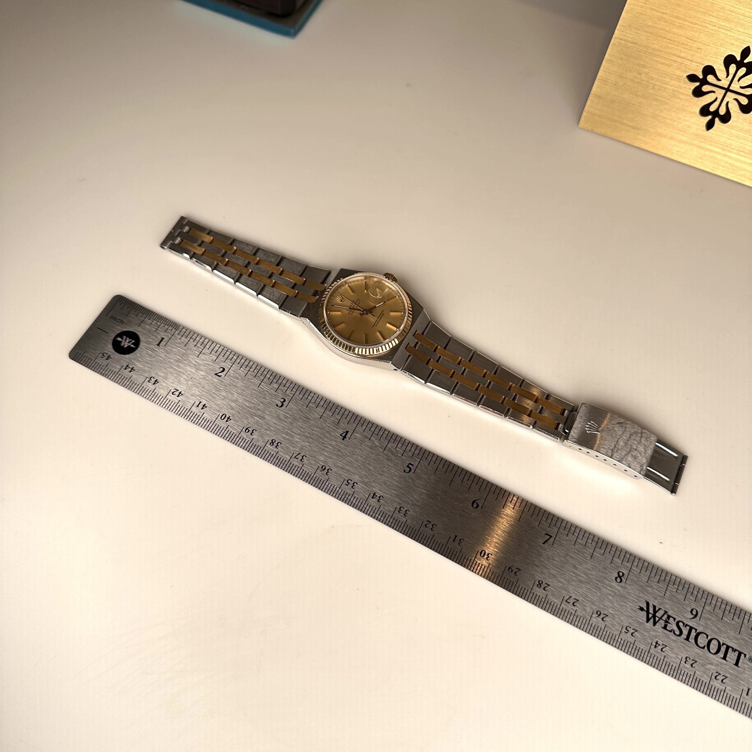 1986 Rolex Datejust Oysterquartz 17013 Steel and Gold Unpolished