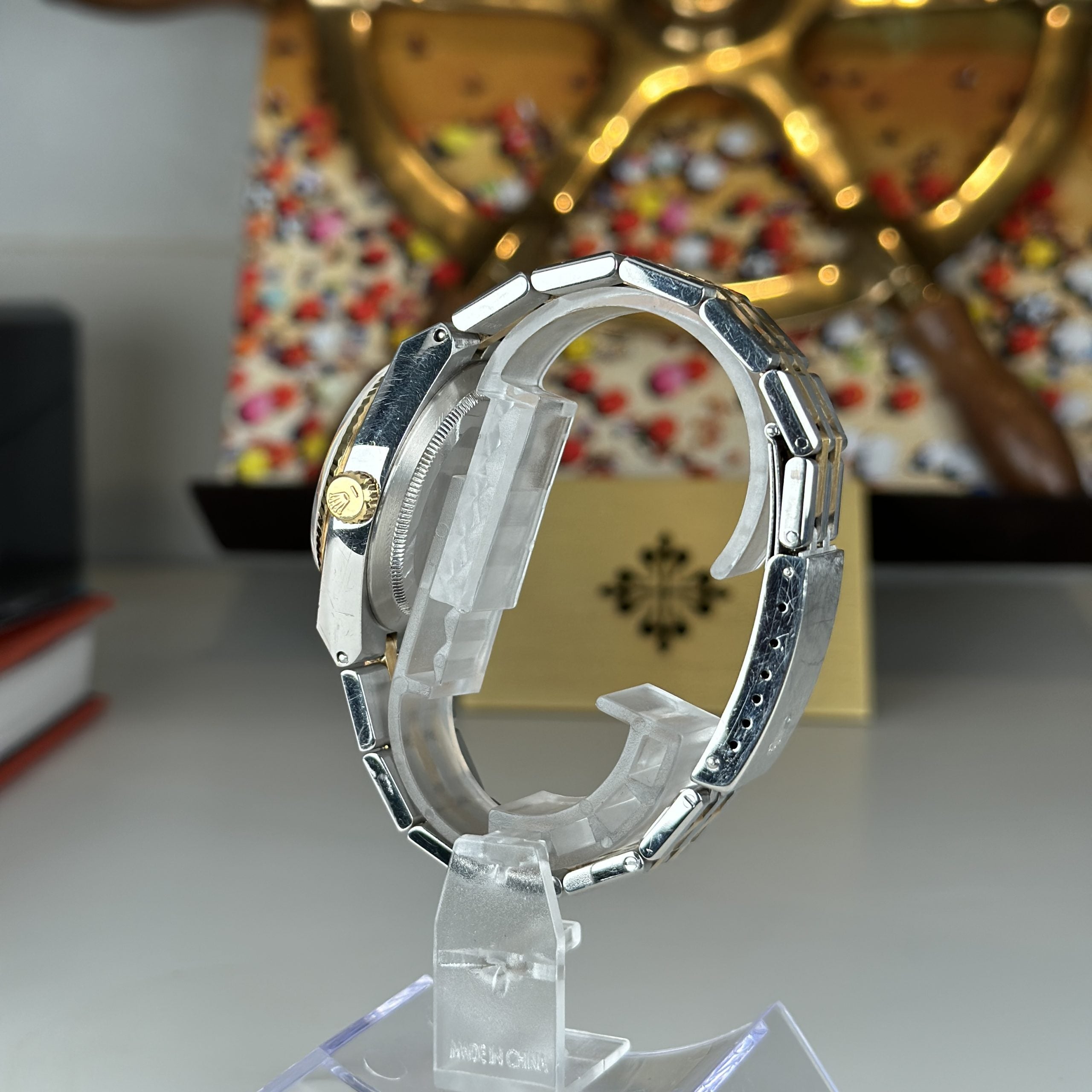 1986 Rolex Datejust Oysterquartz 17013 Steel and Gold Unpolished