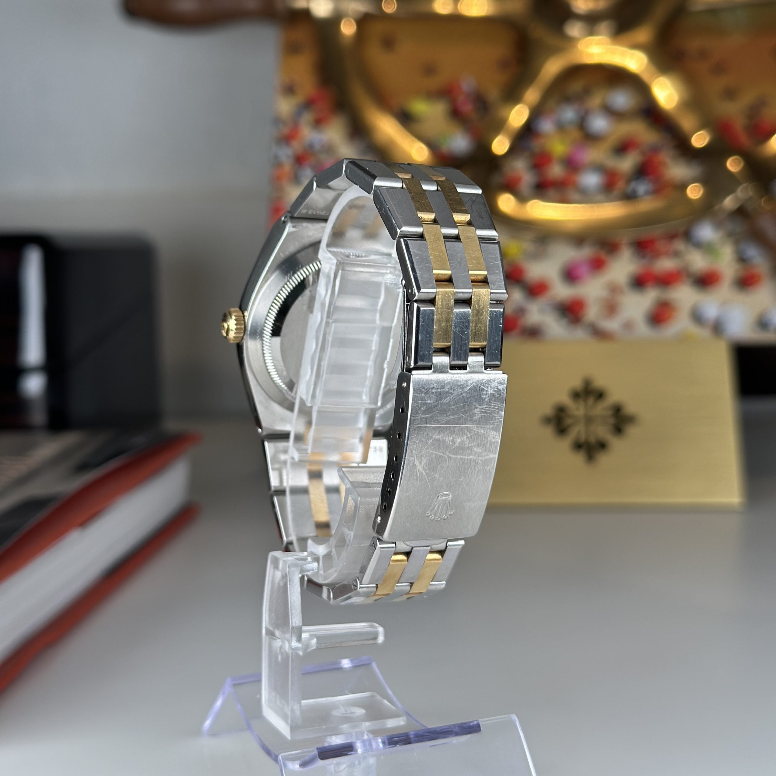 1986 Rolex Datejust Oysterquartz 17013 Steel and Gold Unpolished