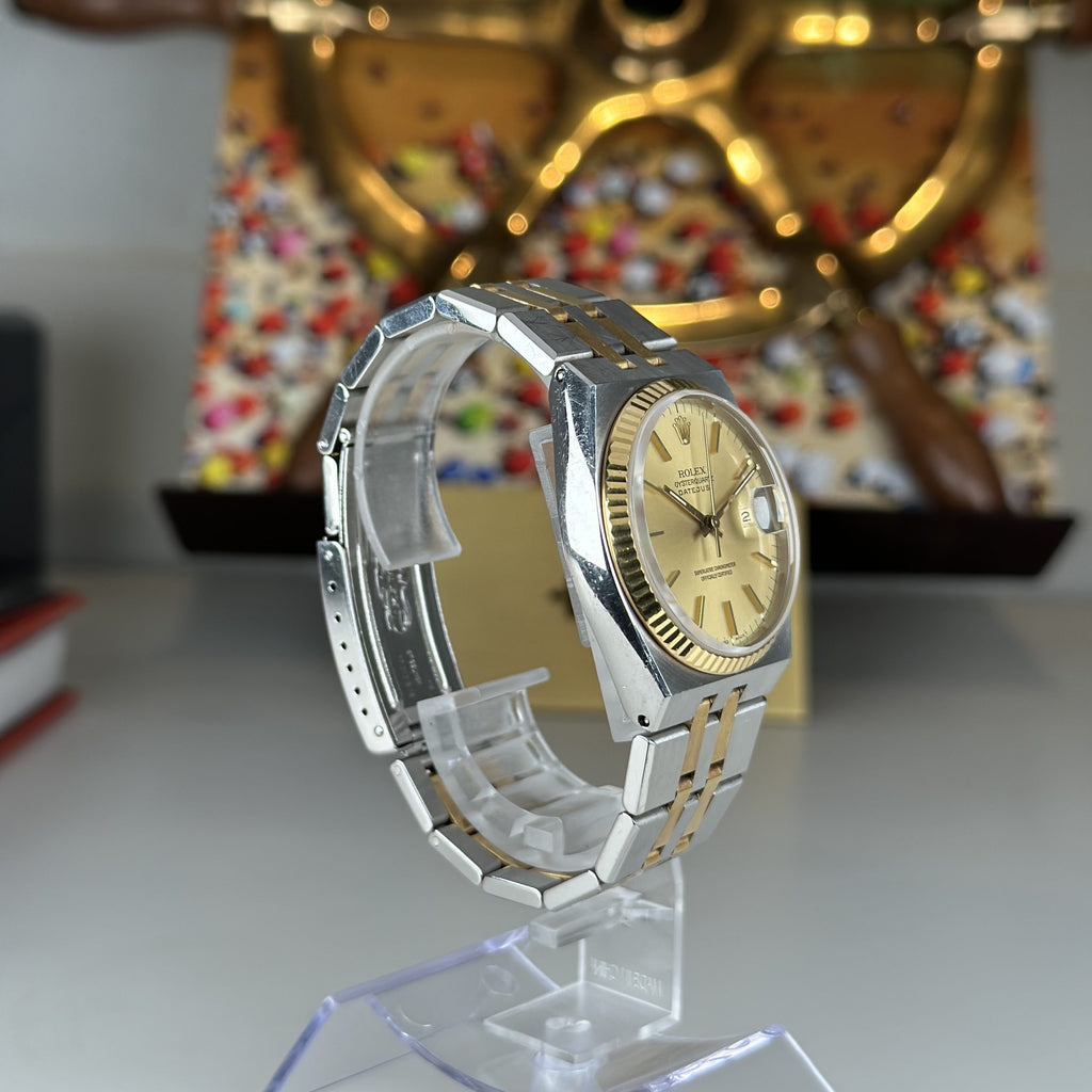 1986 Rolex Datejust Oysterquartz 17013 Steel and Gold Unpolished