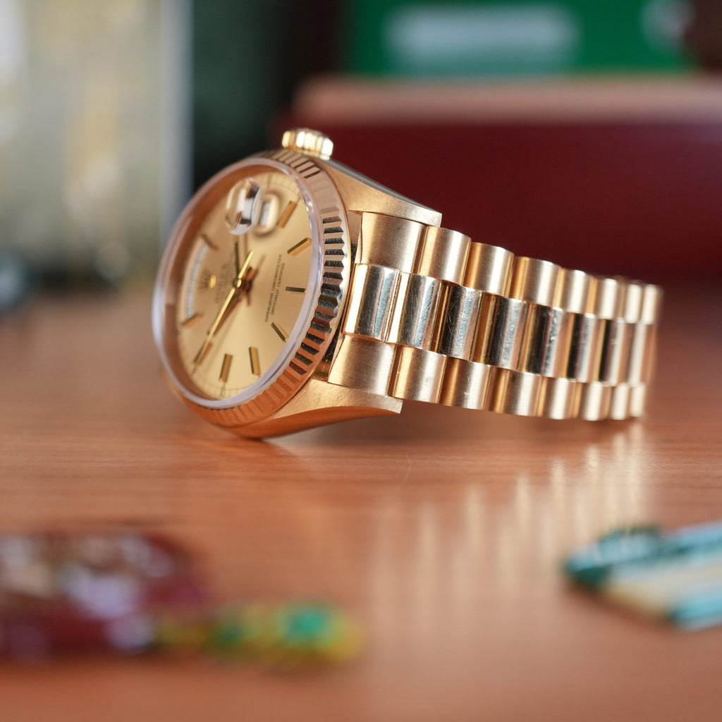1986 Rolex Day-Date 18038 President Unpolished Full Set Box and Papers