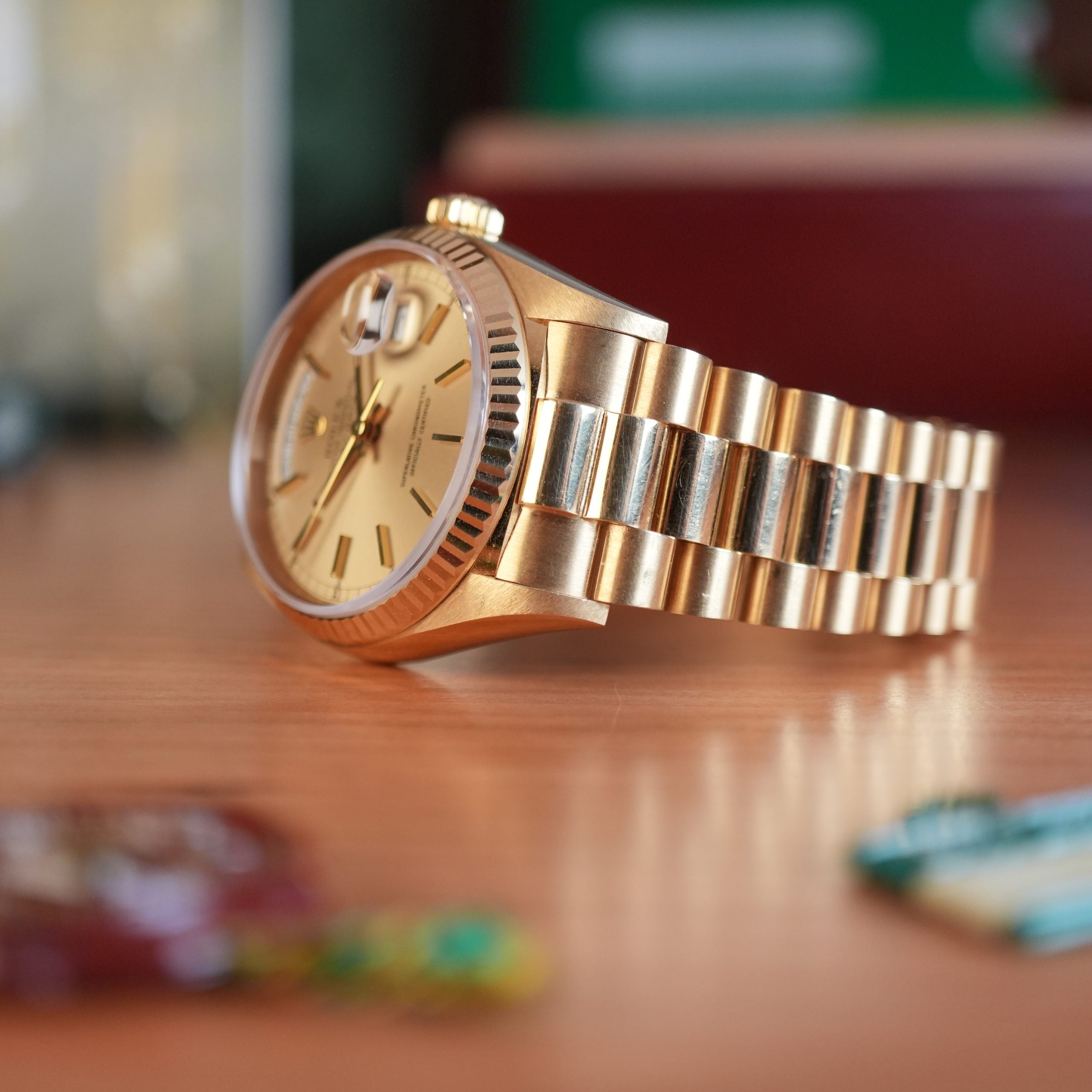1986 Rolex Day-Date 18038 President Unpolished Full Set Box and Papers