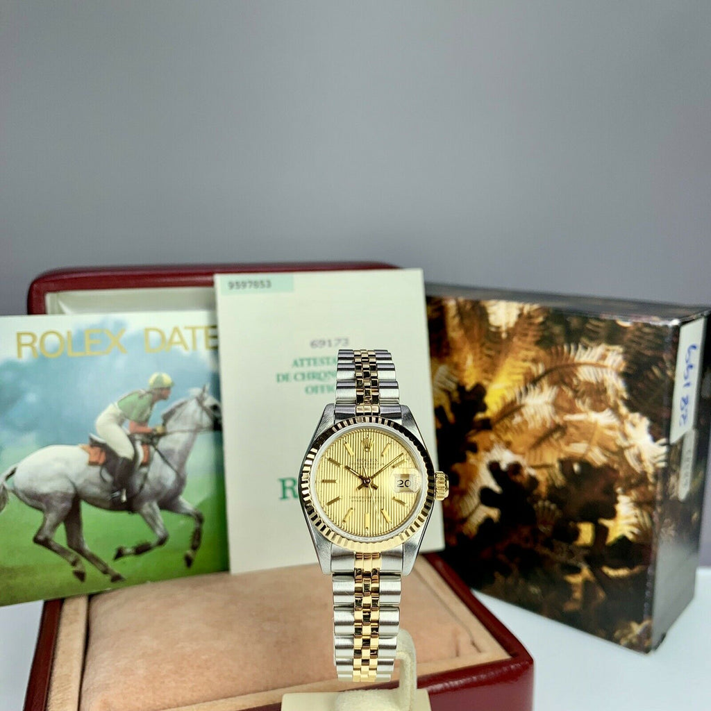 1986 Vintage Rolex Datejust 69173 Dial 26mm Mint Condition With Box & Papers