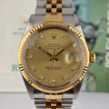 1987 Rolex Datejust 16013 factory Diamond Dial Unpolished with Papers