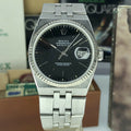 1987 Vintage Rolex DateJust Oyster quartz 17014 Black Unpolished box & Papers
