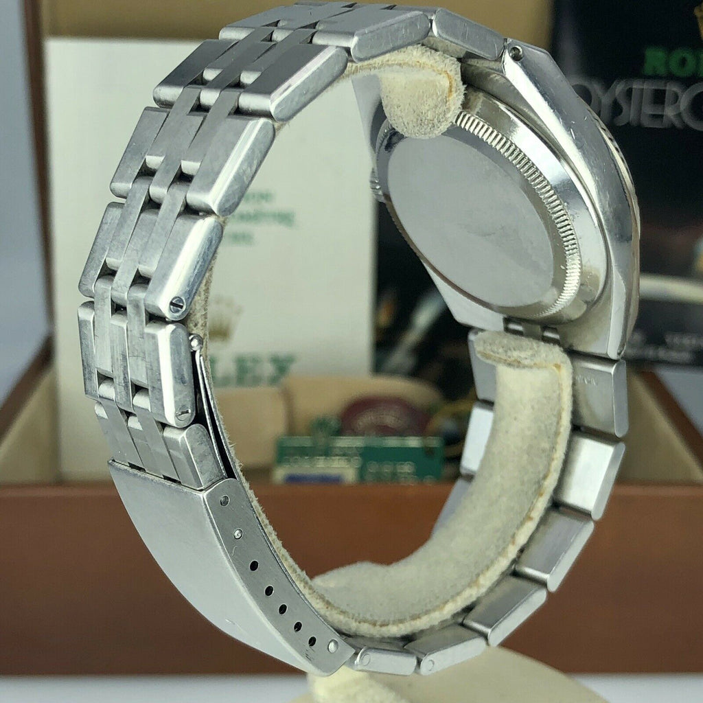 1987 Vintage Rolex DateJust Oyster quartz 17014 Black Unpolished box & Papers