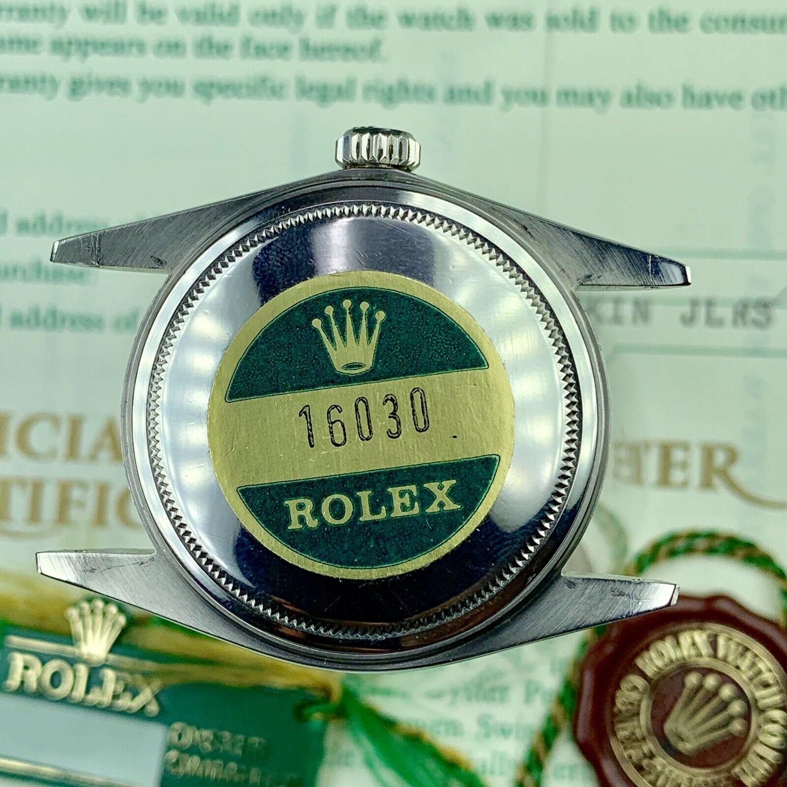 1987 Vintage Rolex Datejust 16030 Silver Dial Unpolished Box & Papers Full Set
