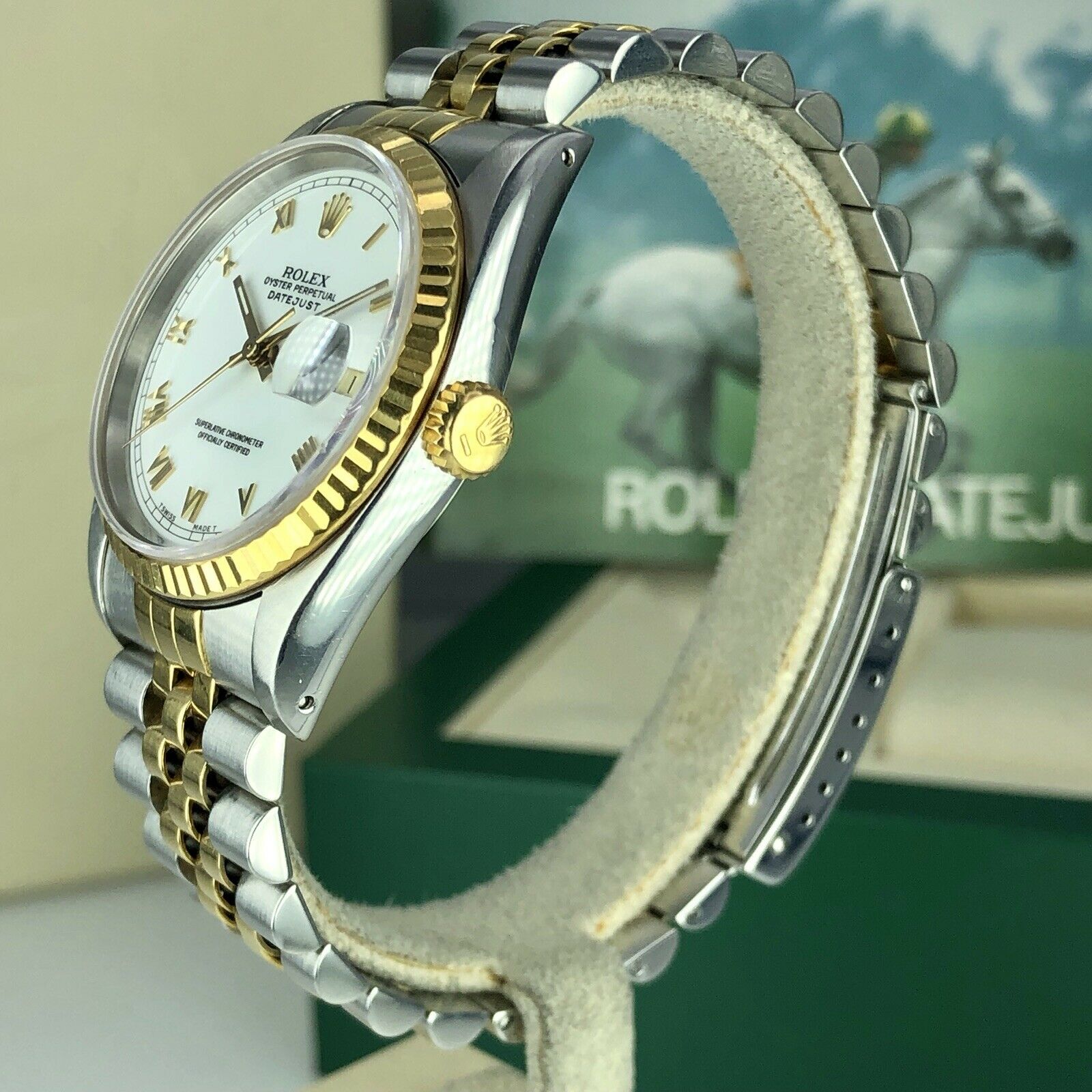 1988 Rolex Datejust 16233 Factory Roman Dial 36mm Mint Condition With Box