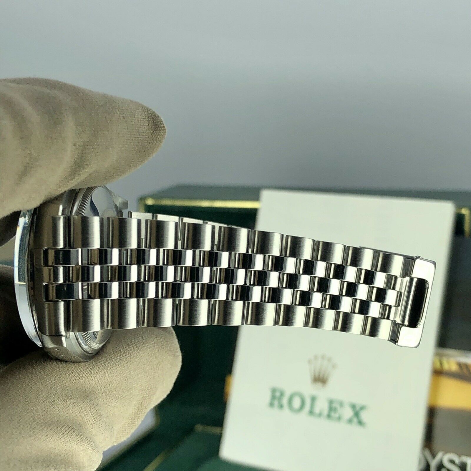 1988 Vintage Rolex Date 15000 Black Dial Unpolished Jubilee Box and Papers