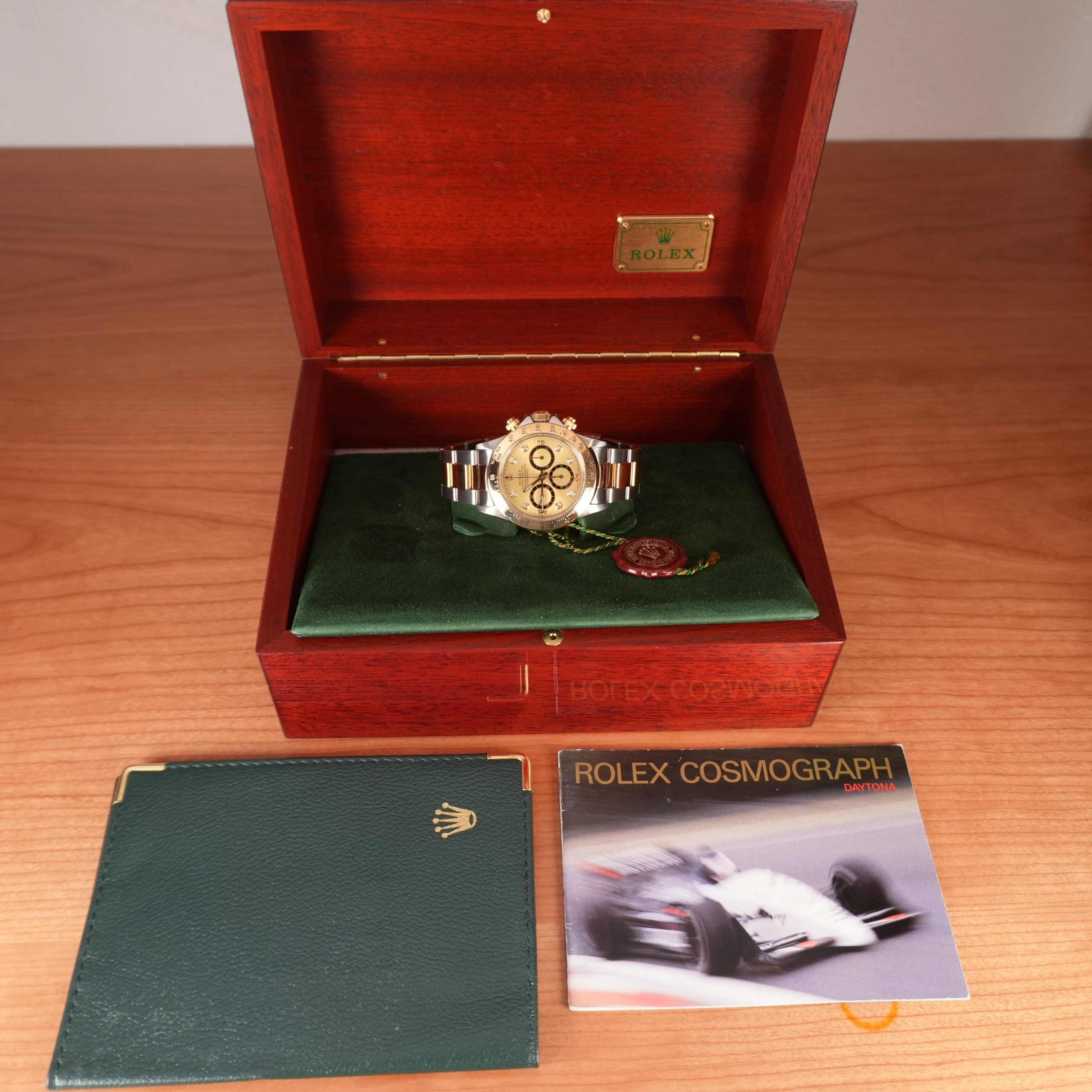 1989 Rolex Daytona 16523 Steel & Gold 4 line diamond dial