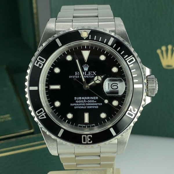 1989 Vintage Rolex 16610 Submariner Date Unpolished with Box