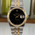 1990 Rolex Datejust Oysterquartz 17013 Unpolished Black Dial in like NOS condition