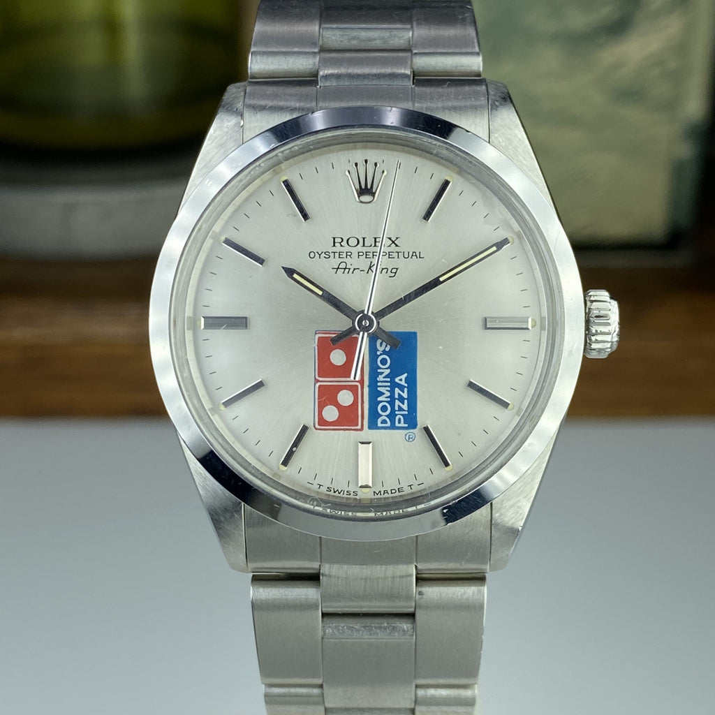 1990 Vintage Rolex Air-King 5500 Domino’s Pizza Dial Unpolished