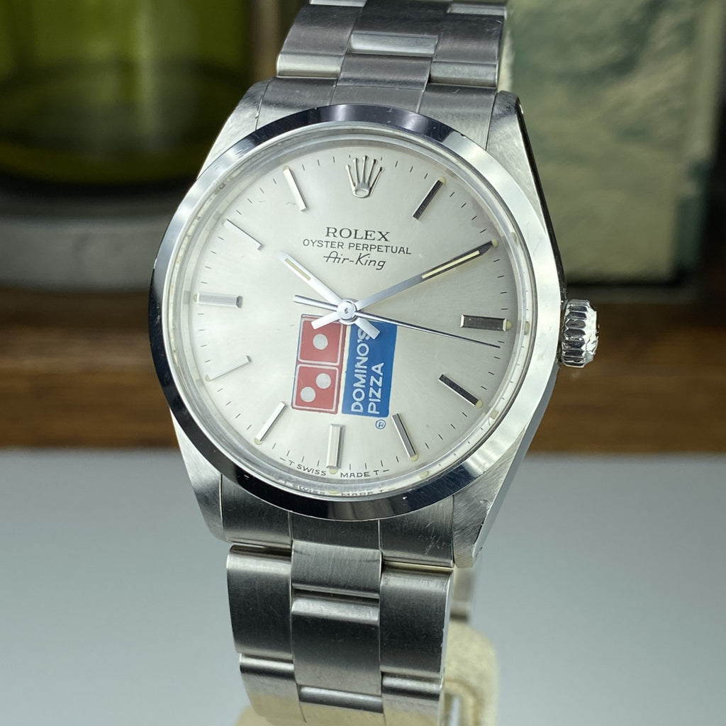 1990 Vintage Rolex Air-King 5500 Domino’s Pizza Dial Unpolished