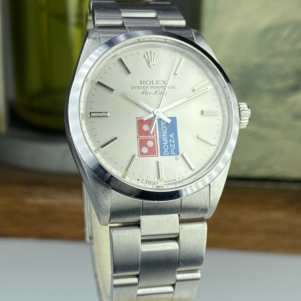 1990 Vintage Rolex Air-King 5500 Domino’s Pizza Dial Unpolished