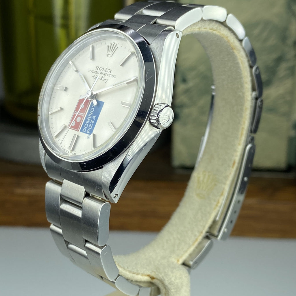 1990 Vintage Rolex Air-King 5500 Domino’s Pizza Dial Unpolished