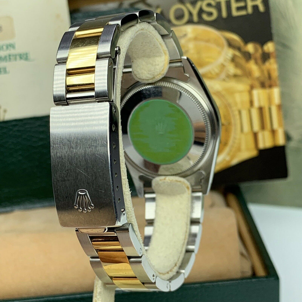 1991 Rolex Oyster Perpetual 34mm 14233 Steel & 18k Gold Mint Unpolished Box & Papers