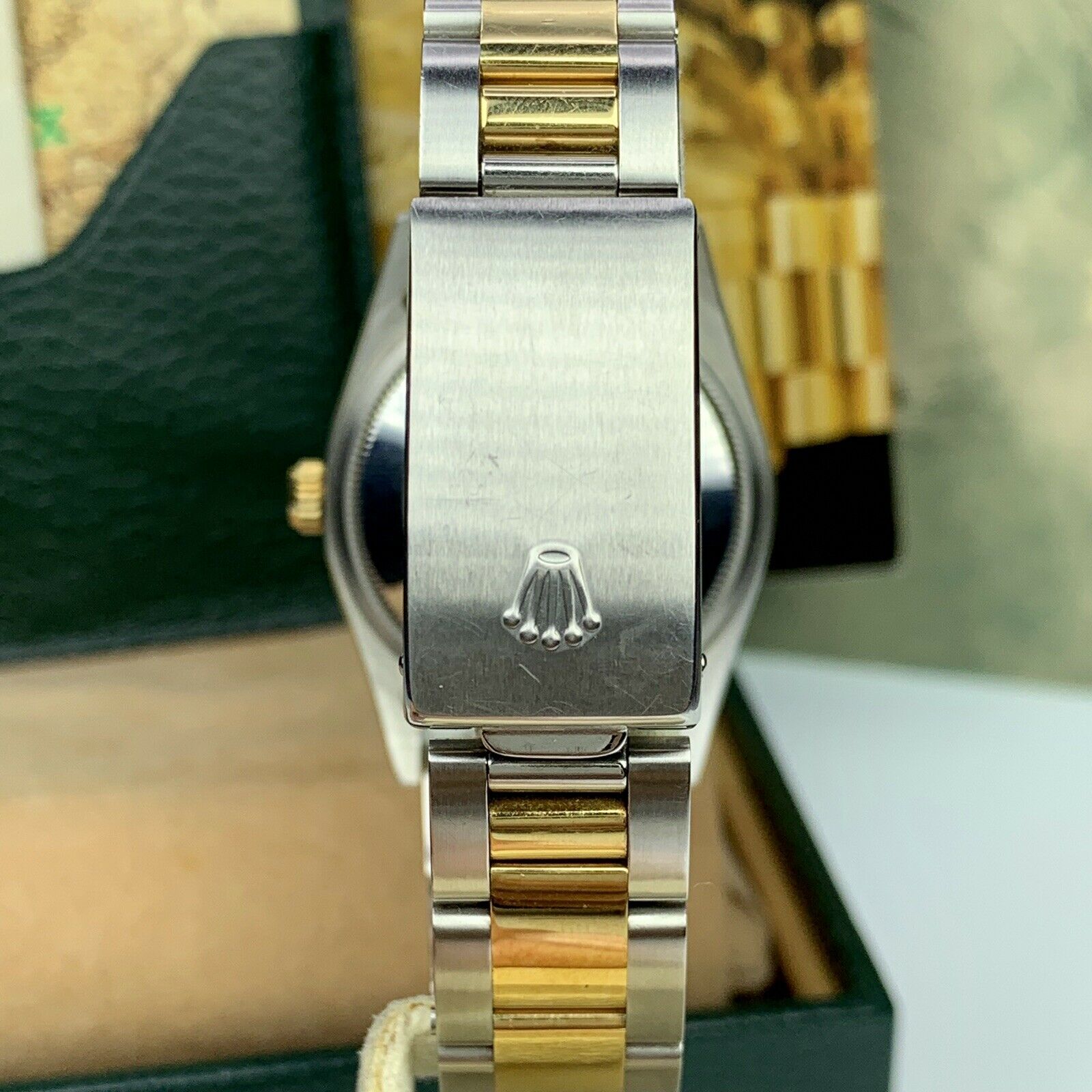 1991 Rolex Oyster Perpetual 34mm 14233 Steel & 18k Gold Mint Unpolished Box & Papers