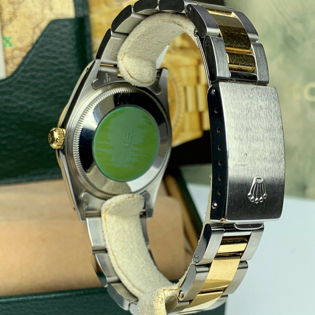 1991 Rolex Oyster Perpetual 34mm 14233 Steel & 18k Gold Mint Unpolished Box & Papers