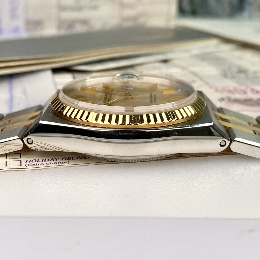 1992 Rolex Datejust Oysterquartz 17013 Unpolished complete collector set box & papers