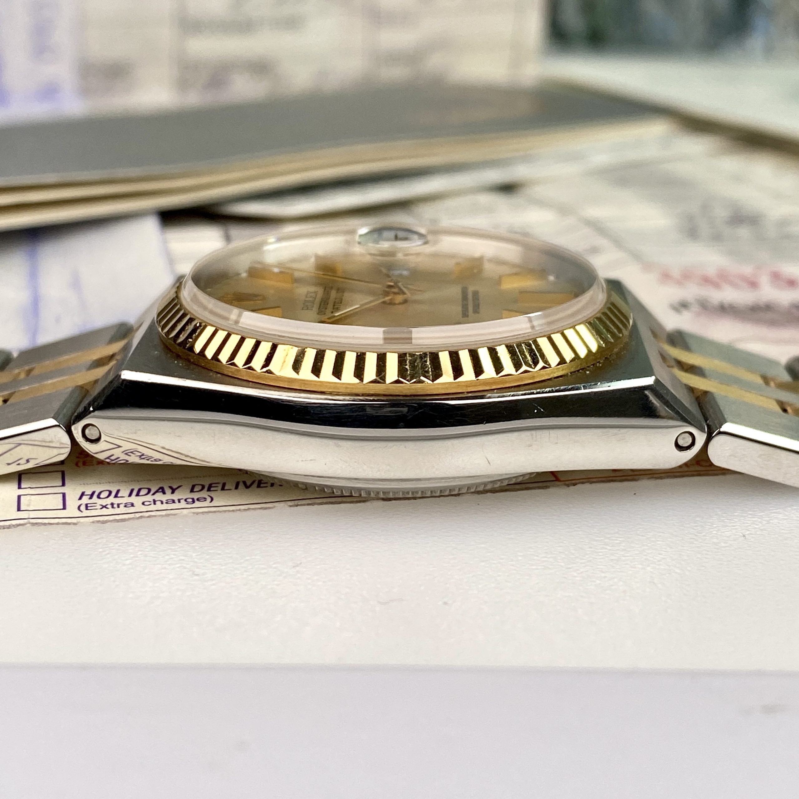 1992 Rolex Datejust Oysterquartz 17013 Unpolished complete collector set box & papers