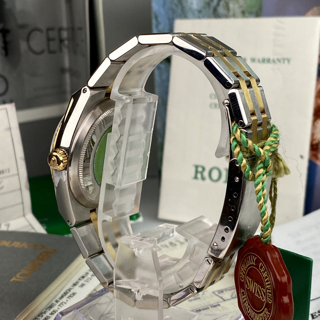 1992 Rolex Datejust Oysterquartz 17013 Unpolished complete collector set box & papers