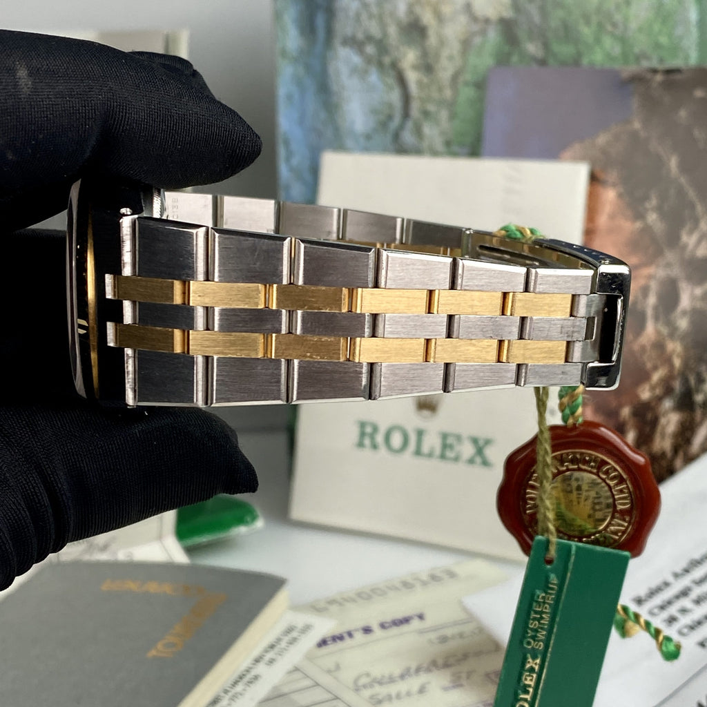 1992 Rolex Datejust Oysterquartz 17013 Unpolished complete collector set box & papers