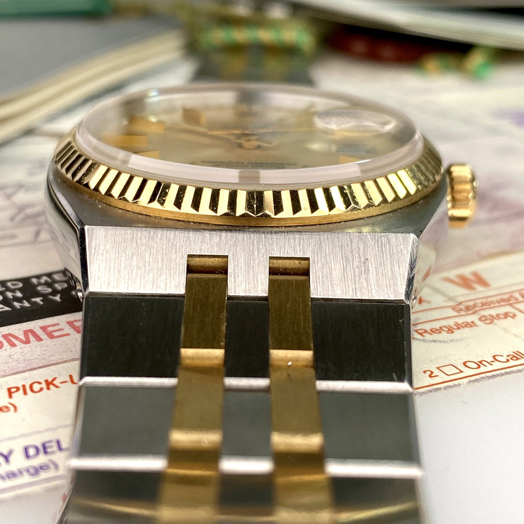1992 Rolex Datejust Oysterquartz 17013 Unpolished complete collector set box & papers