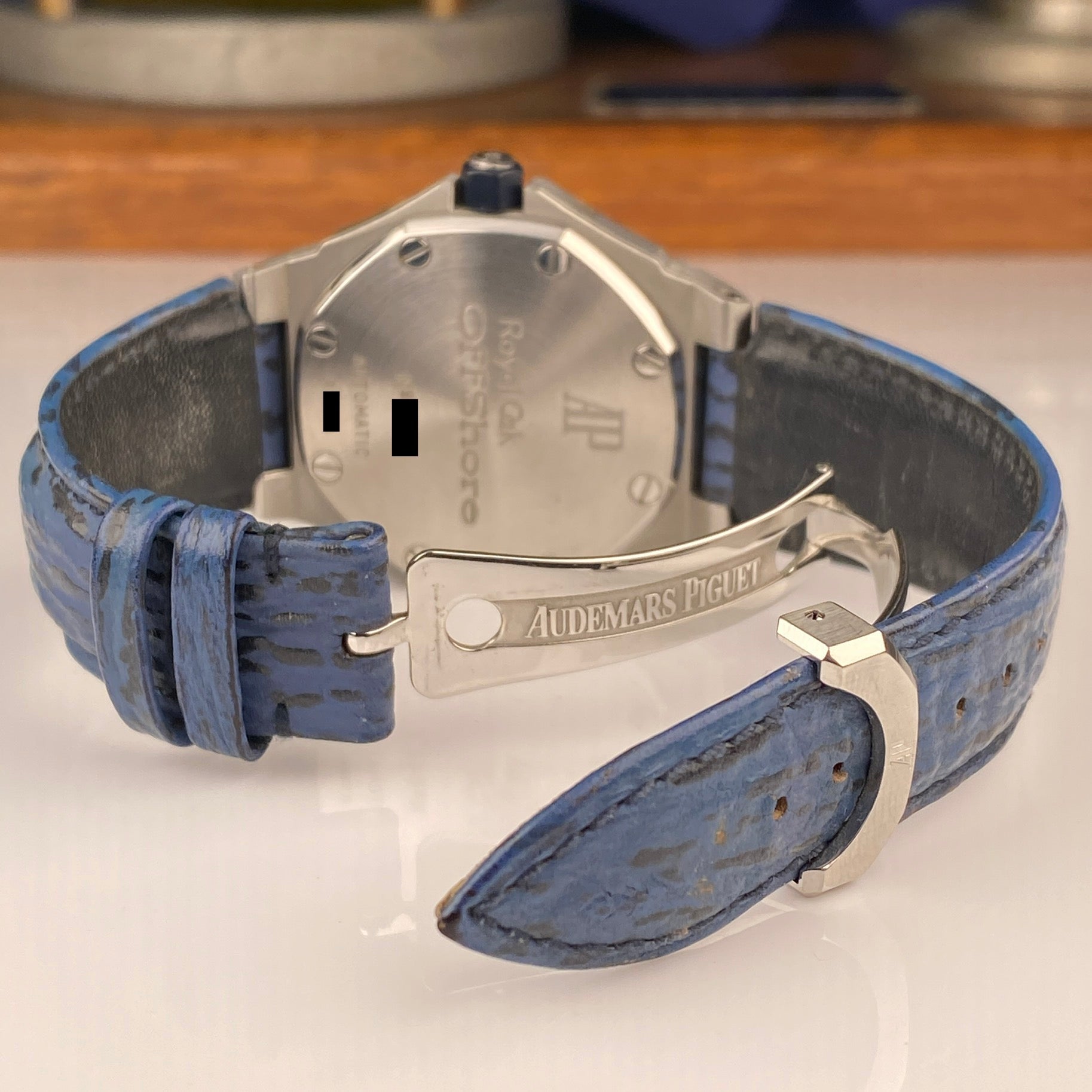 1994 Audemars Piguet Royal Oak 25808ST Triple Calendar Blue Dial Unpolished