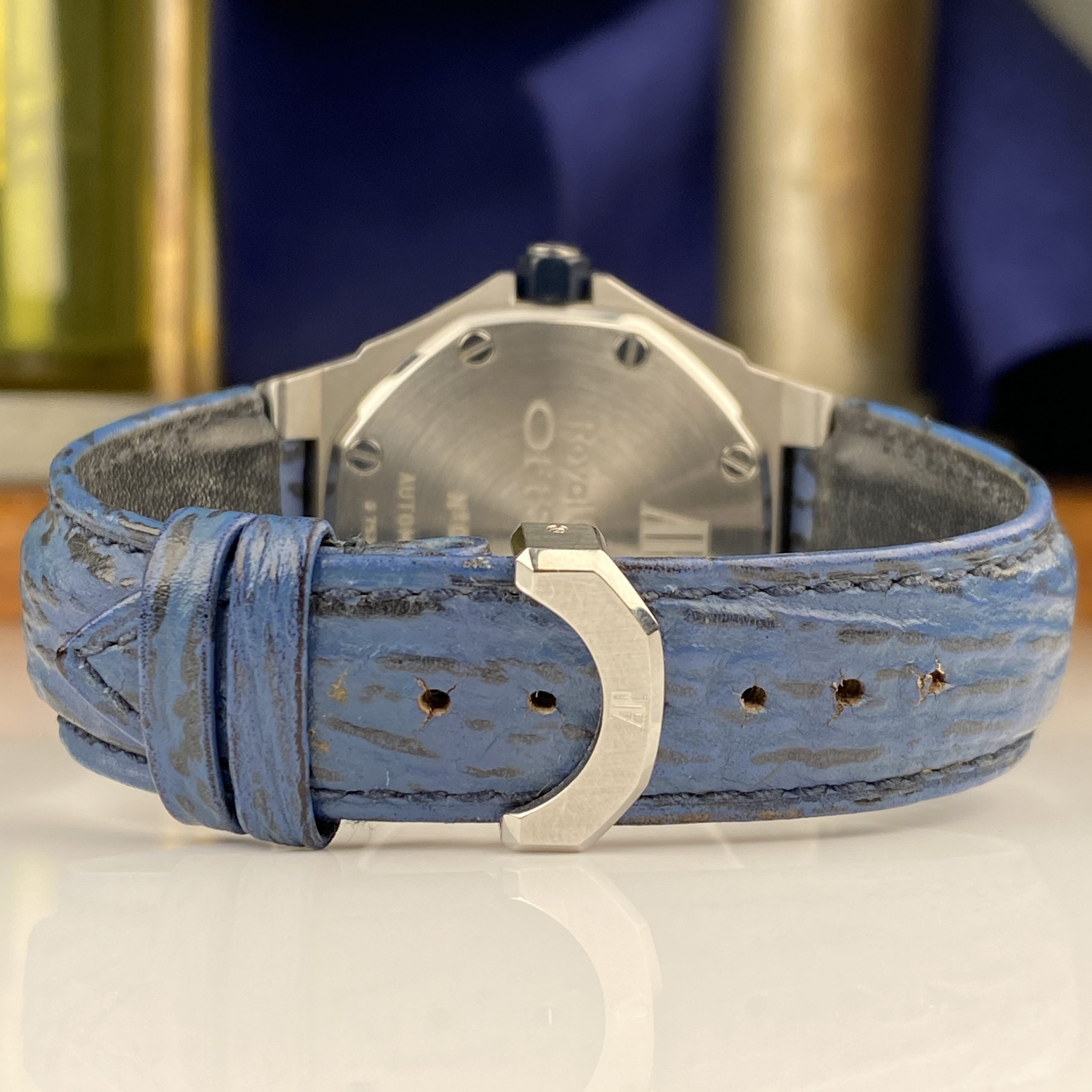 1994 Audemars Piguet Royal Oak 25808ST Triple Calendar Blue Dial Unpolished