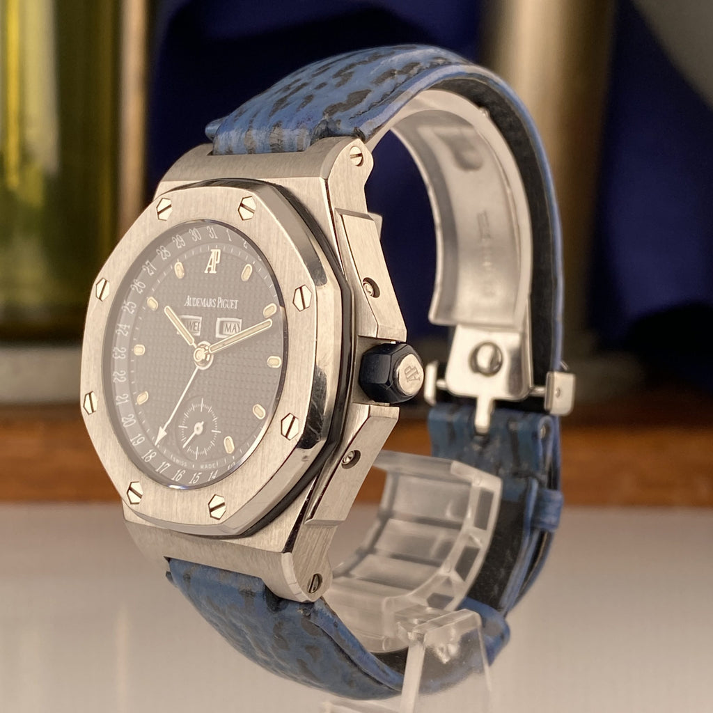1994 Audemars Piguet Royal Oak 25808ST Triple Calendar Blue Dial Unpolished