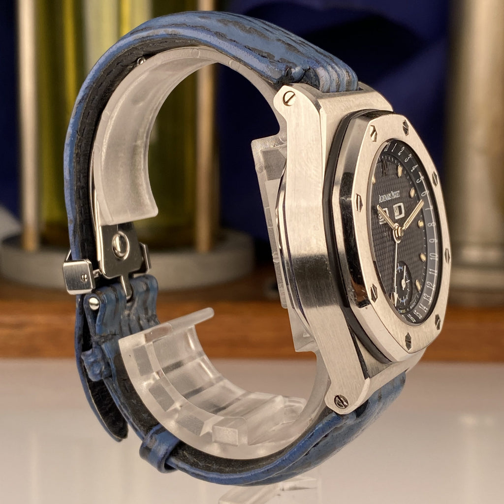 1994 Audemars Piguet Royal Oak 25808ST Triple Calendar Blue Dial Unpolished
