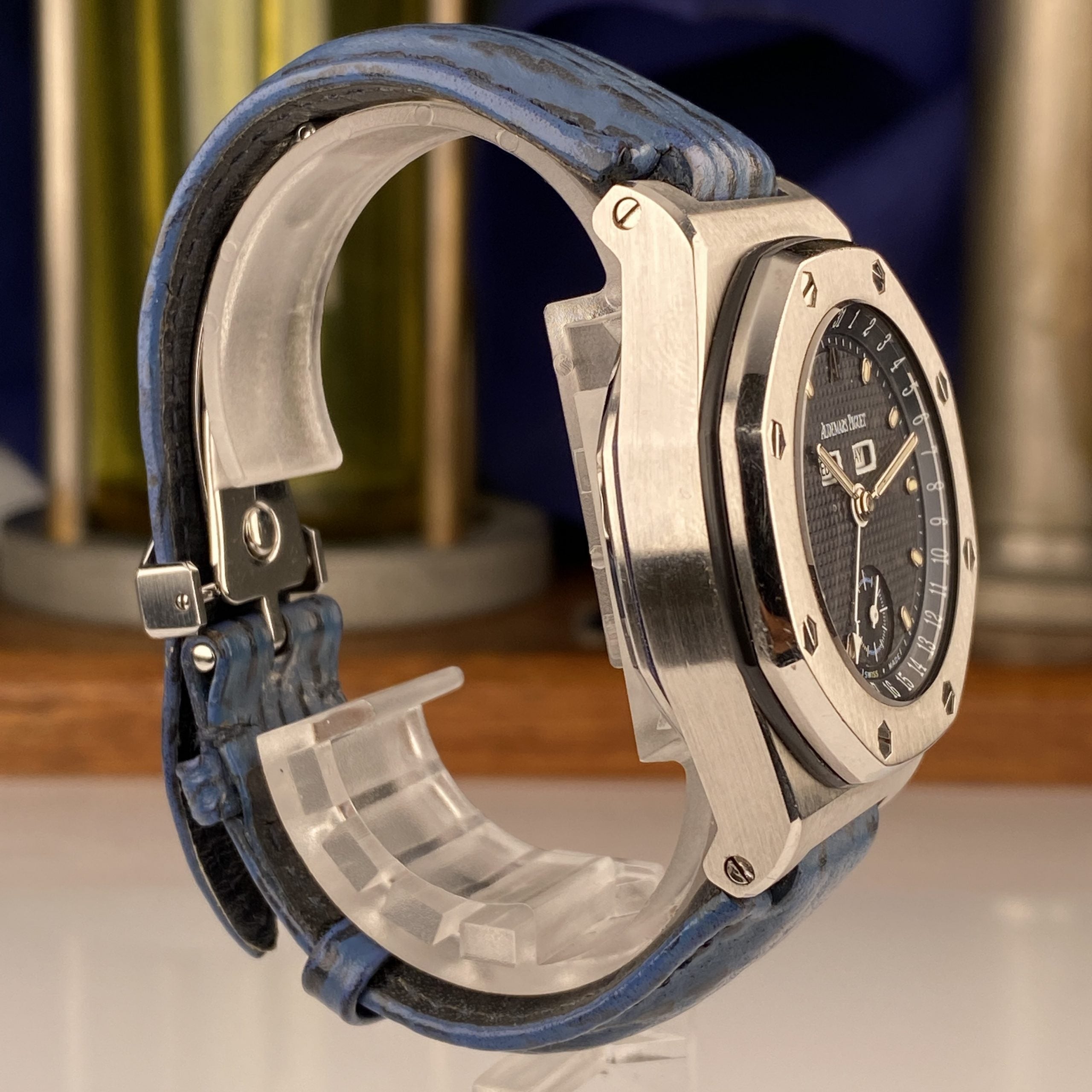 1994 Audemars Piguet Royal Oak 25808ST Triple Calendar Blue Dial Unpolished