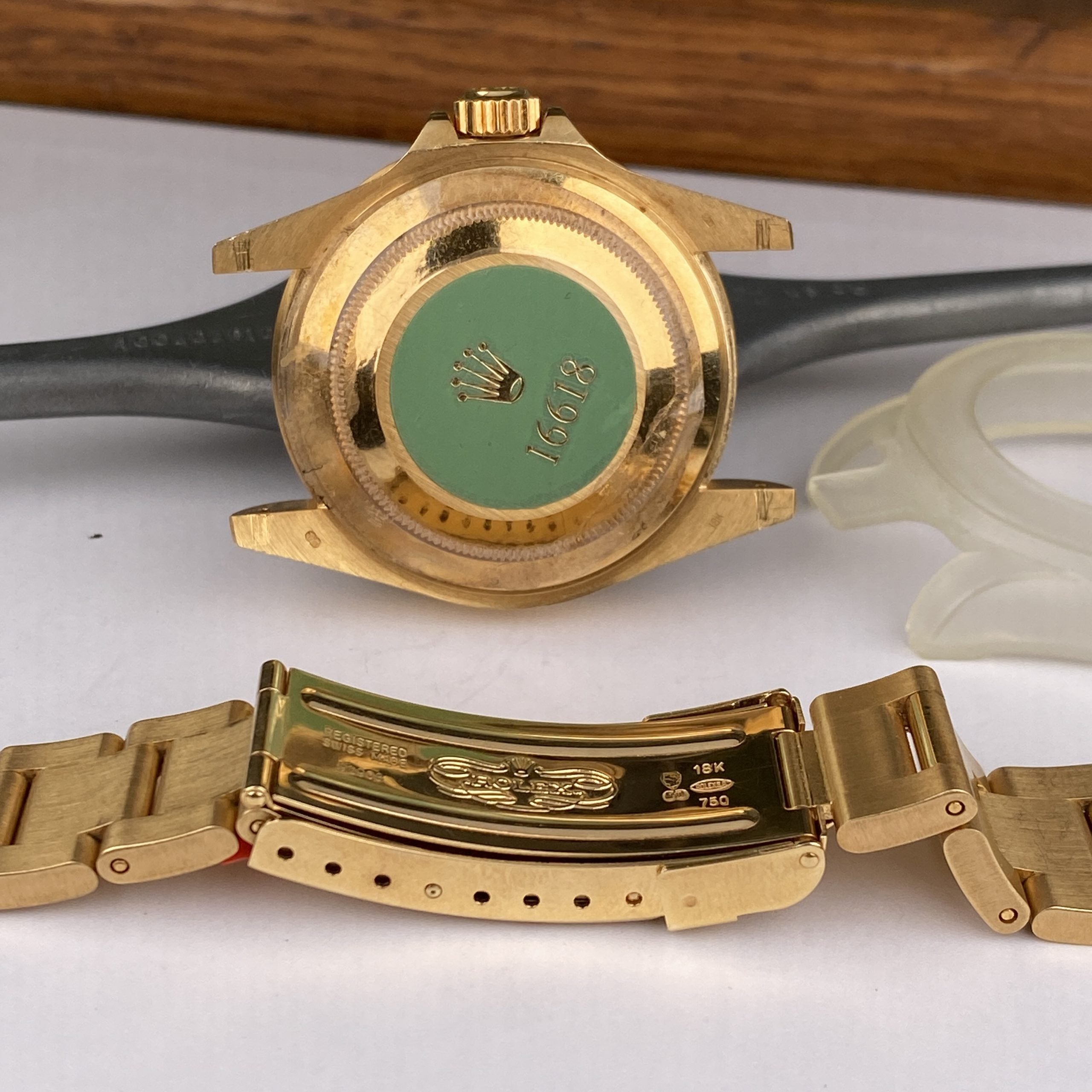 1994 Rolex Submariner 16618 New Old Stock with Stickers Factory Diamond Serti Dial NOS