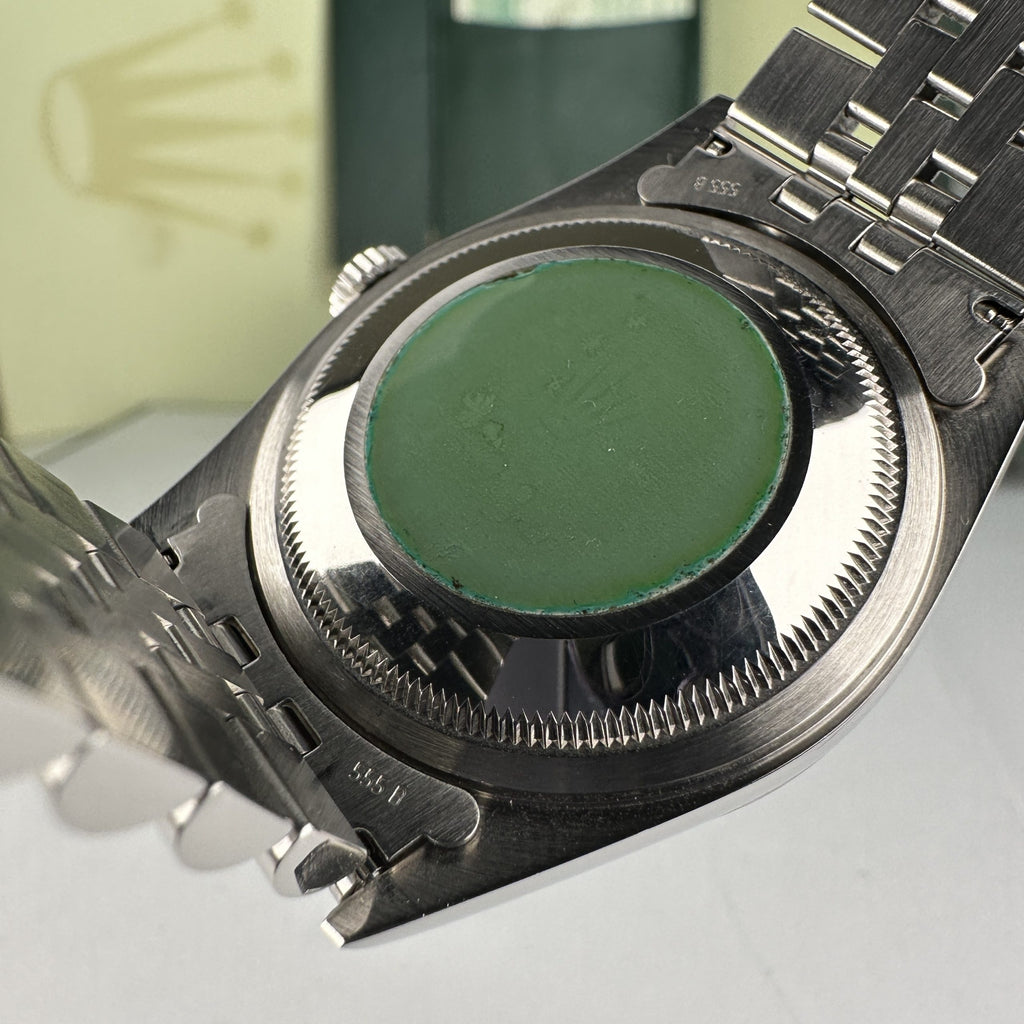 1995 Rolex Datejust 16234 Steel & Gold Jubilee Unpolished Factory Blue Diamond Dial box & papers