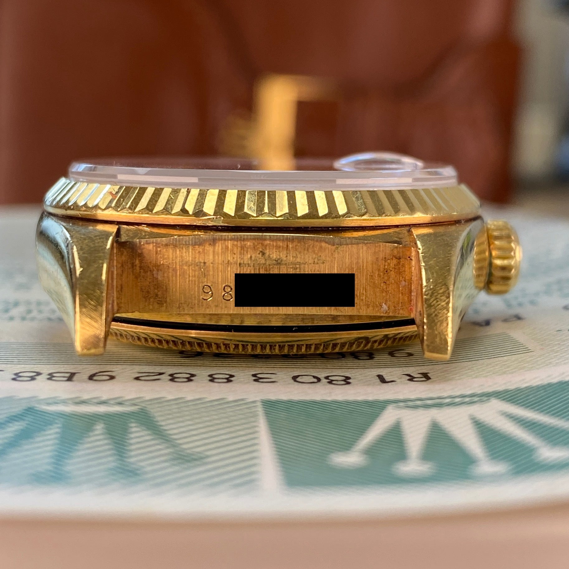 1988 Rolex Day-Date 18038 Wood Dial Complete Set Box & Papers