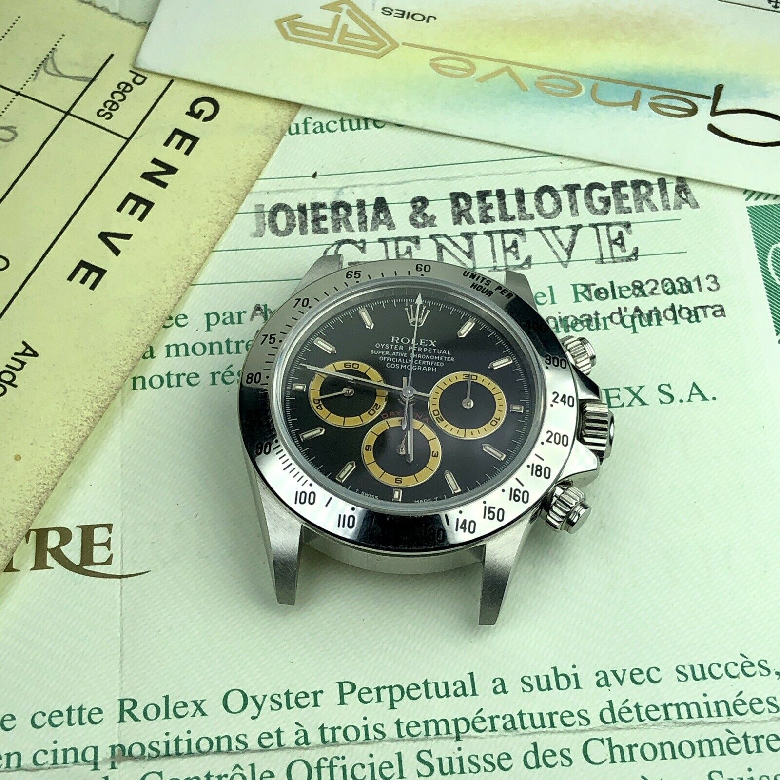 1995 Vintage NOS Rolex Daytona 16520 zenith Real Patrizzi W Serial Full Set