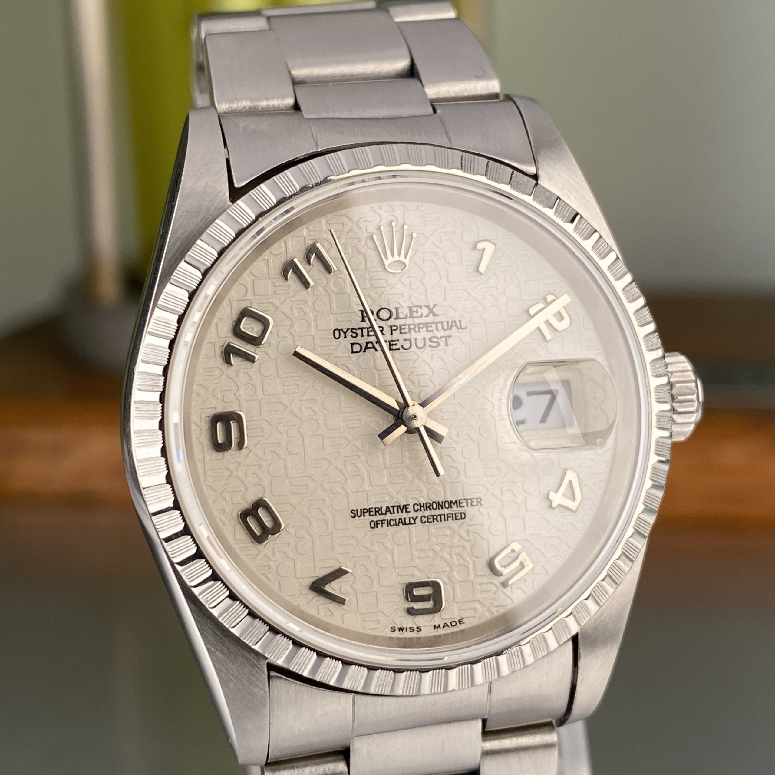 1996 Rolex Datejust 16220 White Arabic Anniversary White Dial 36mm