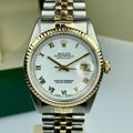 1996 Rolex Datejust 16233 Factory Roman Dial 36mm Mint Condition With Box