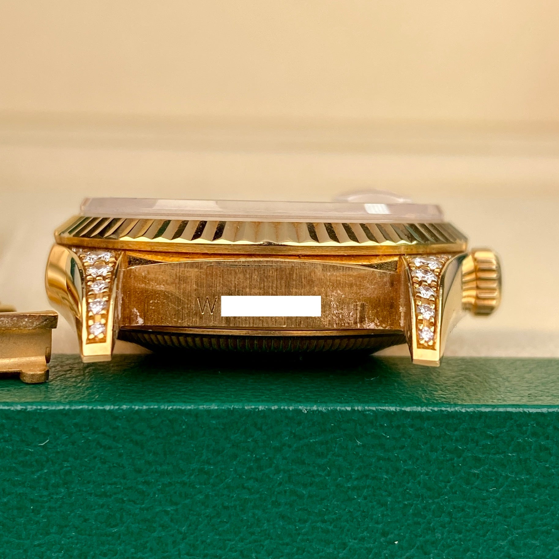 1996 Rolex Day-Date 18338 President Unpolished Yellow Gold with Factory MOP Diamonds Dial & Factory Diamonds Lugs