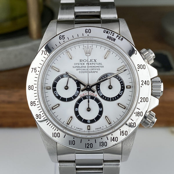 1997 Rolex Daytona 16520 Zenith White Dial Unpolished Great Condition