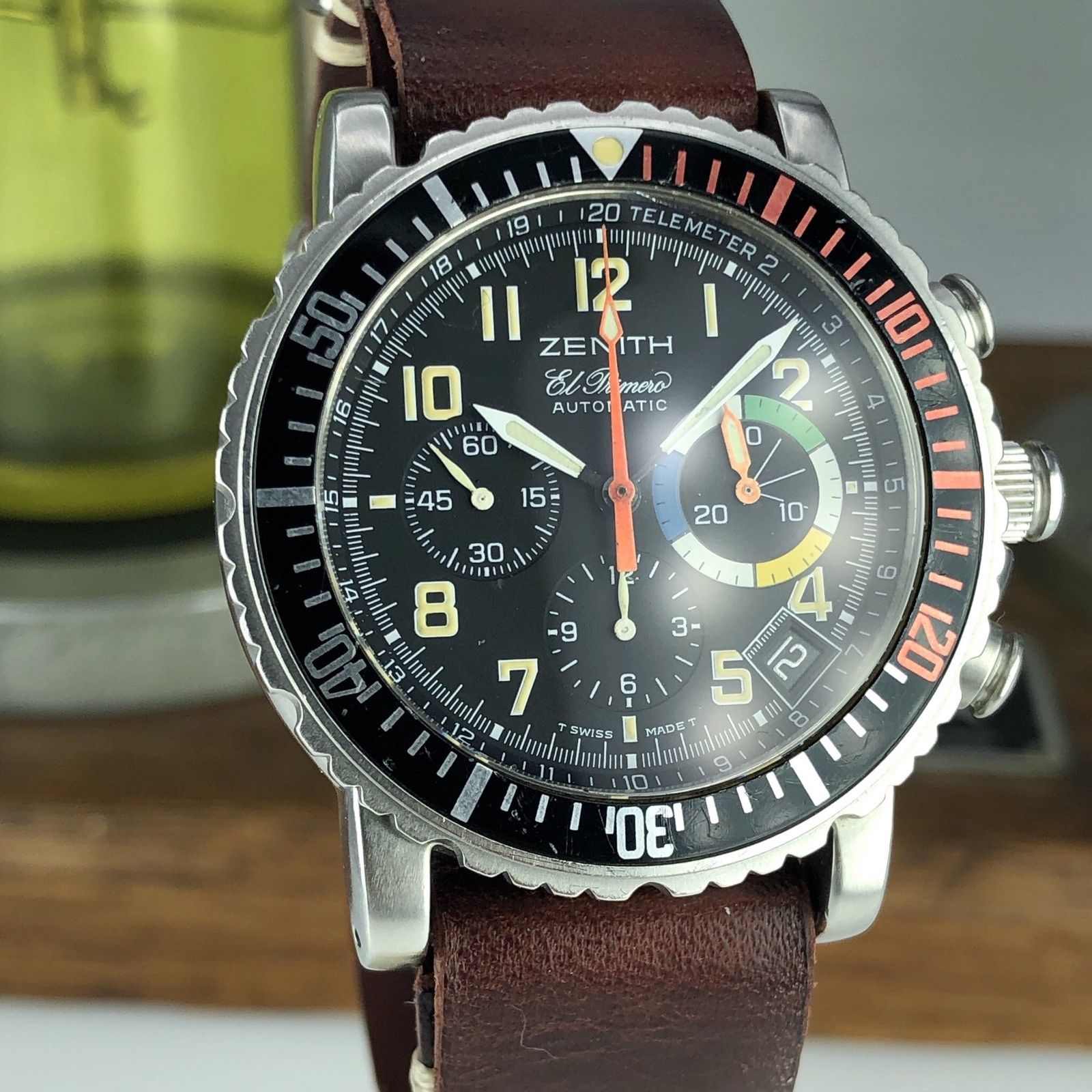 1997 Vintage Zenith El Primero Flyback Rainbow Milatry Chronograph