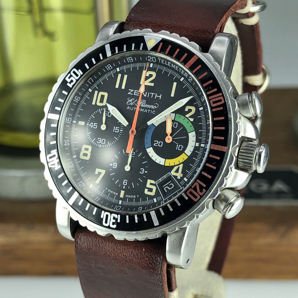 1997 Vintage Zenith El Primero Flyback Rainbow Milatry Chronograph