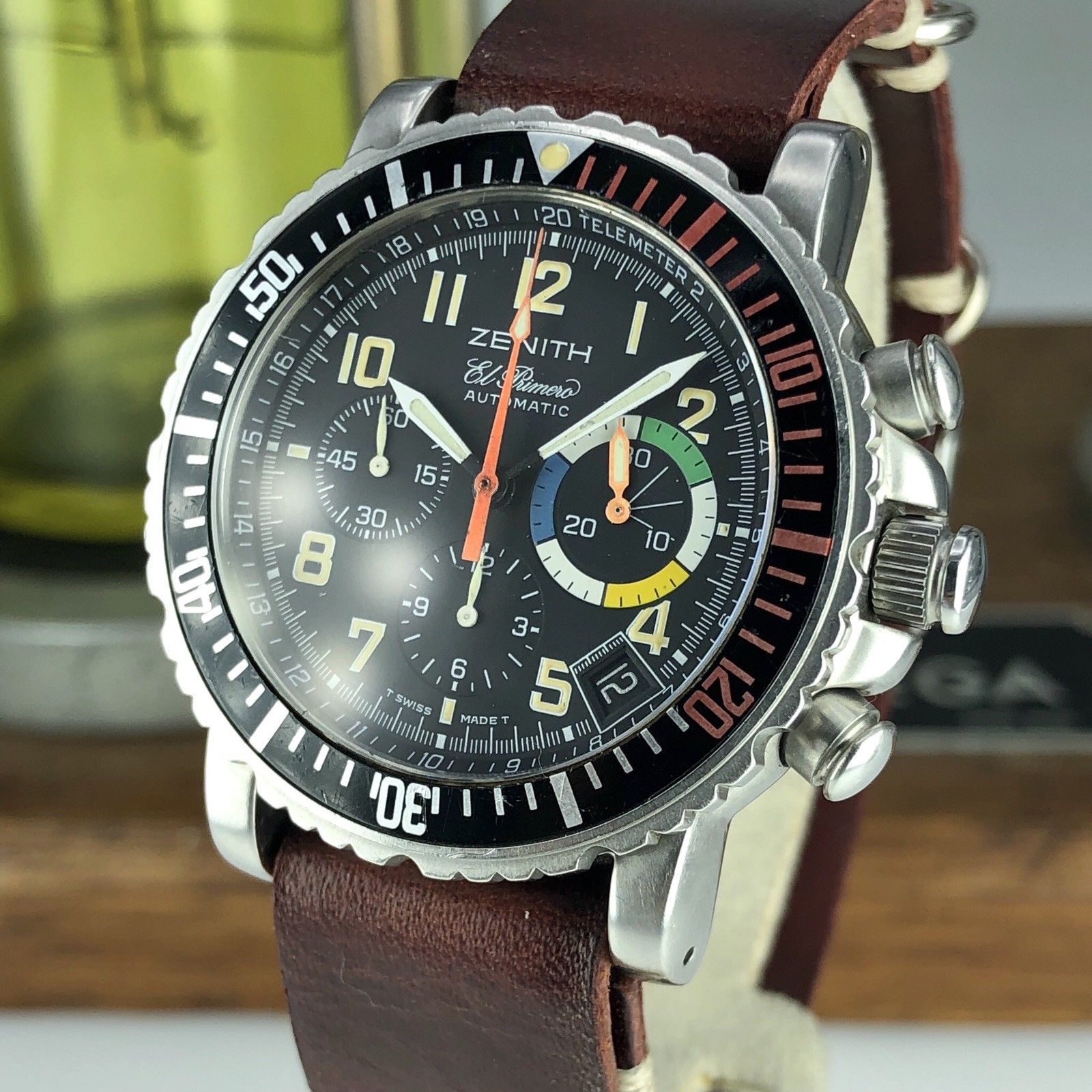 1997 Vintage Zenith El Primero Flyback Rainbow Milatry Chronograph