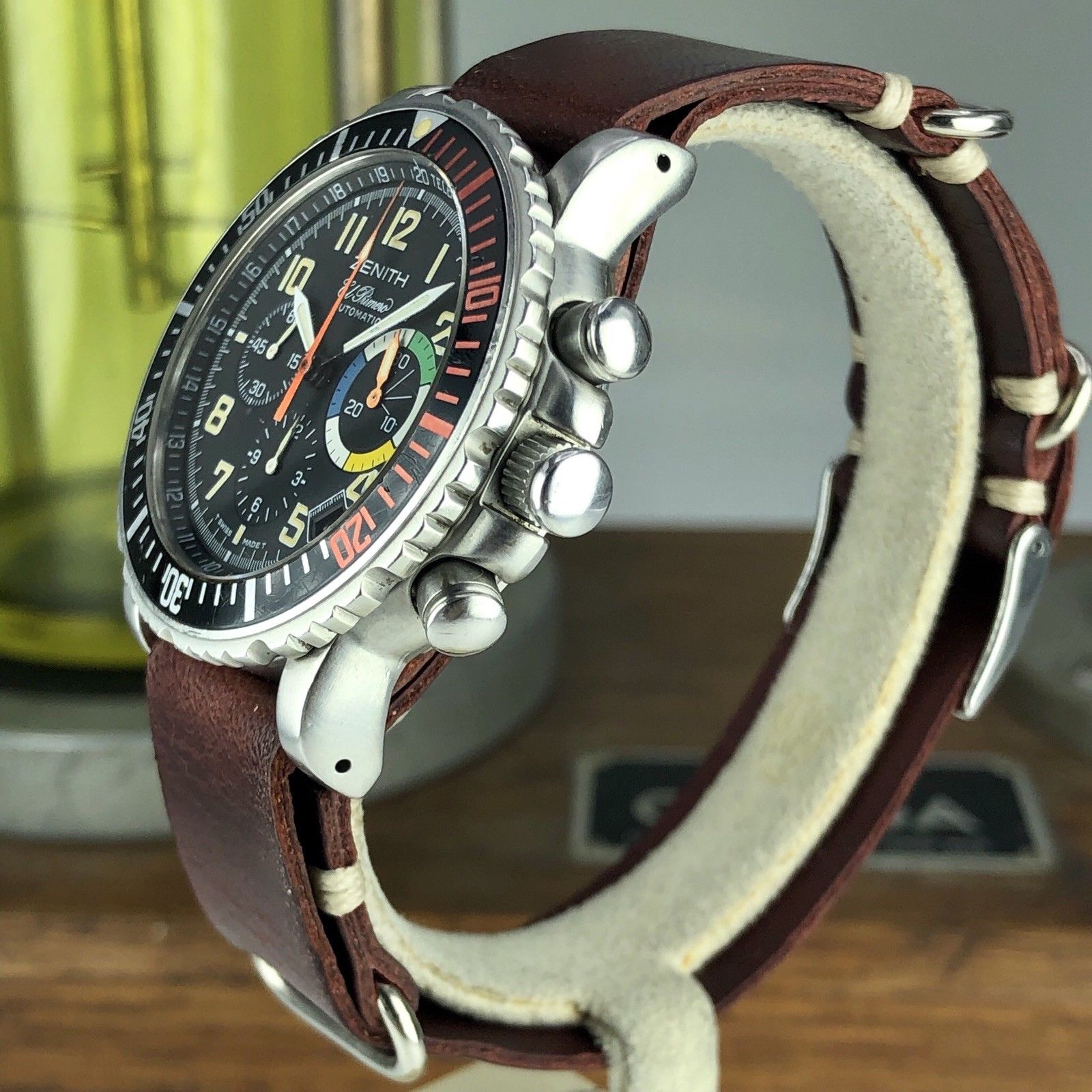 1997 Vintage Zenith El Primero Flyback Rainbow Milatry Chronograph