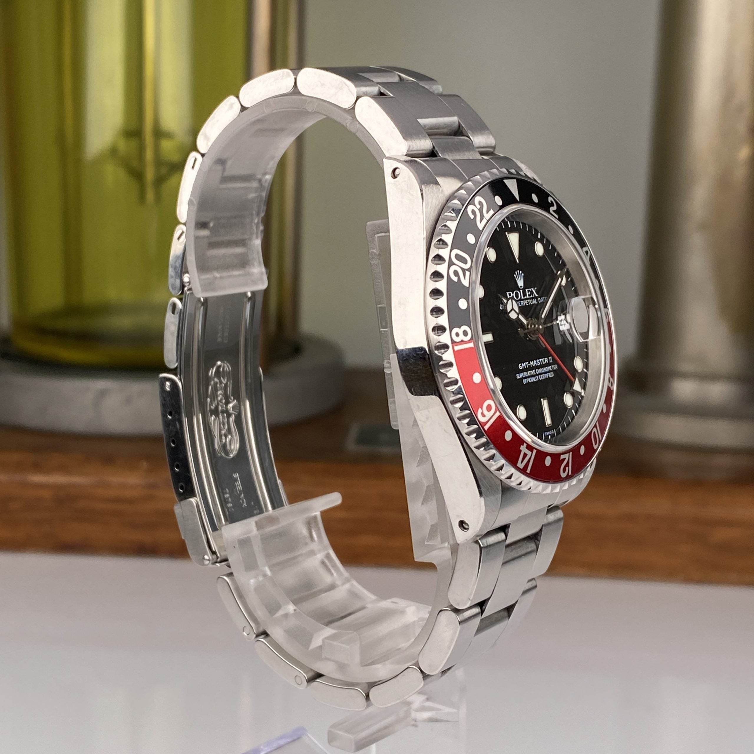 1998 Rolex GMT-Master II 16710 Unpolished Swiss only Dial Black & Red Coke