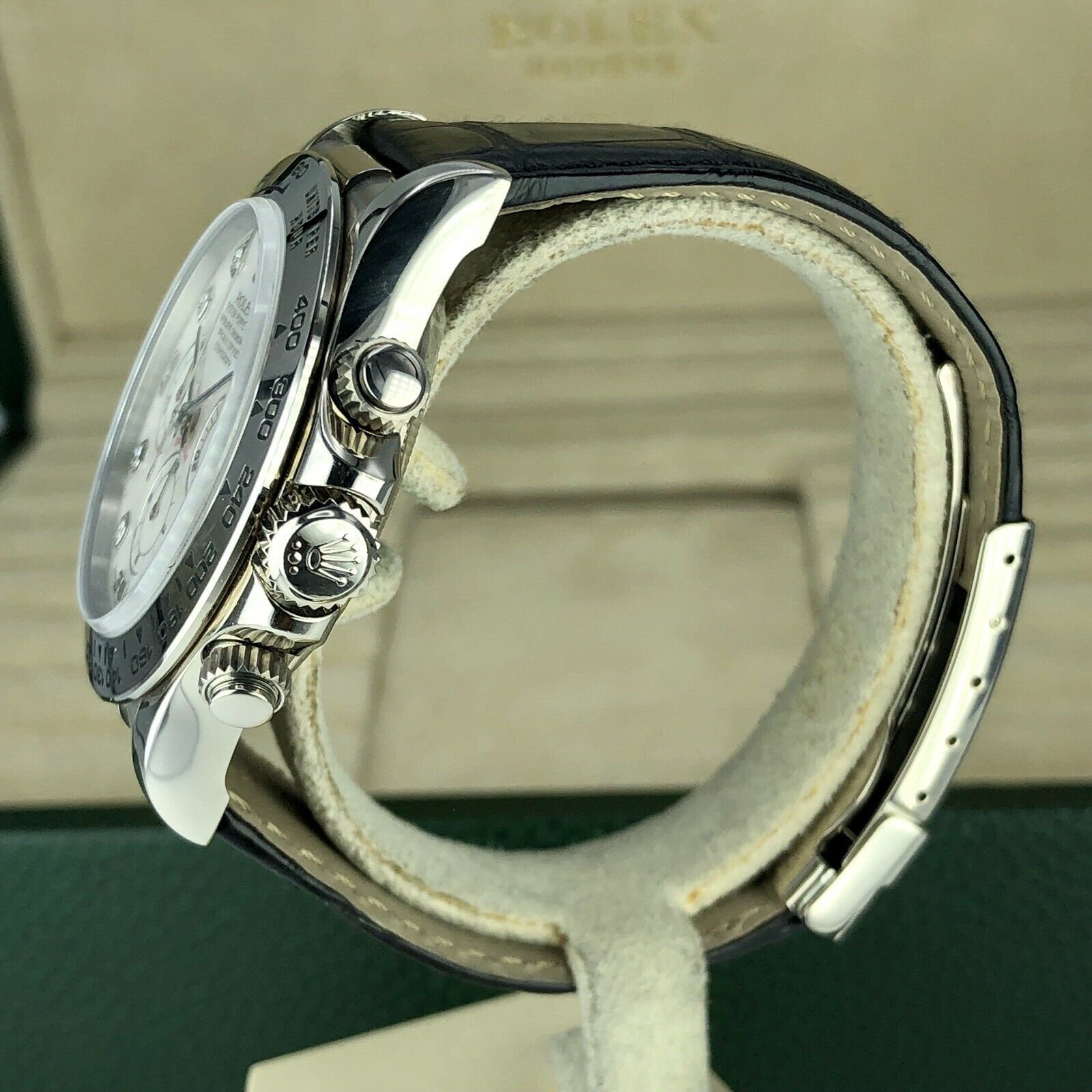 1998 Vintage Rolex Daytona 16519 White Gold Diamond MOP Dial zenith Unpolished