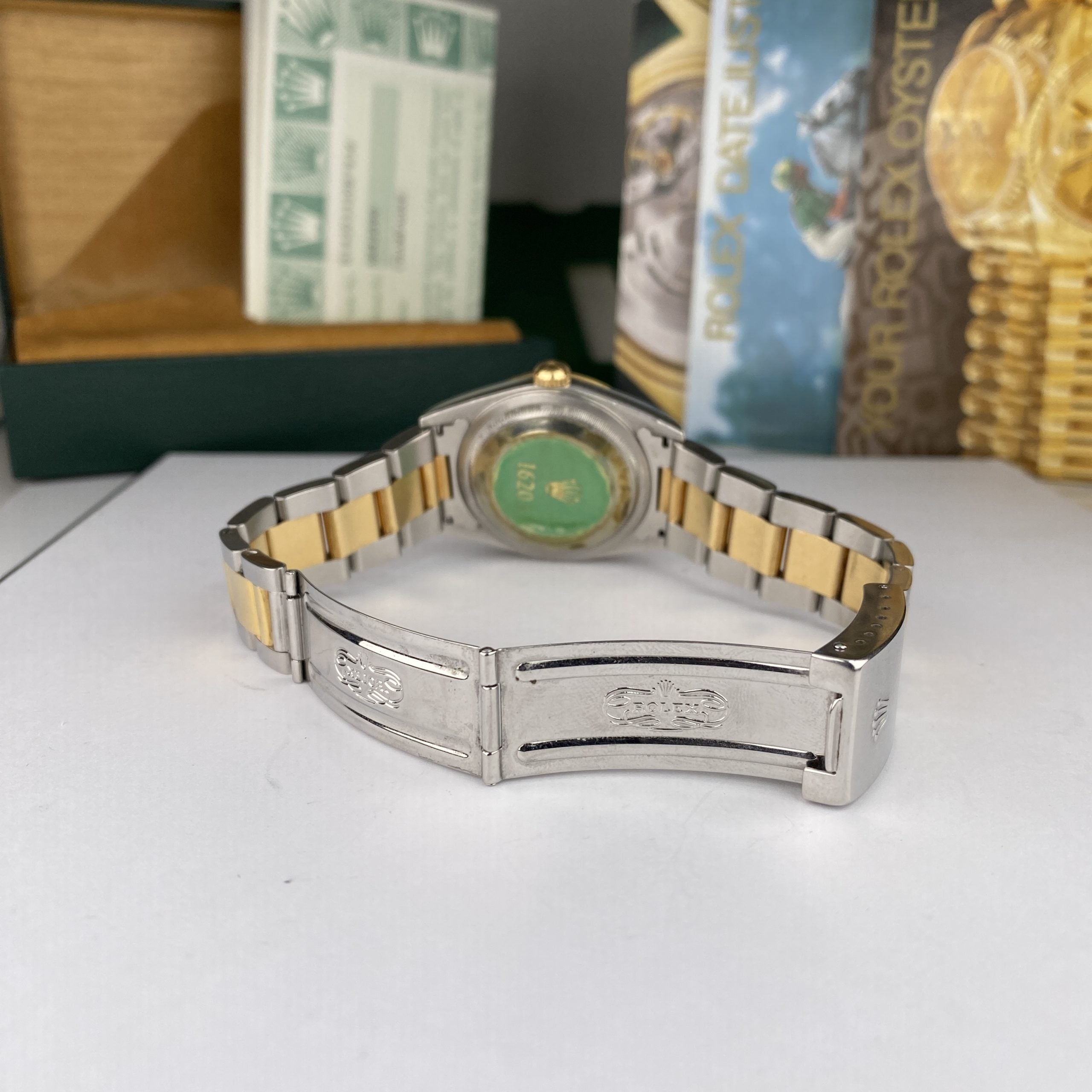 1999 Rolex Datejust 16203 Steel & Gold Oyster 36mm Unpolished complete set box & papers