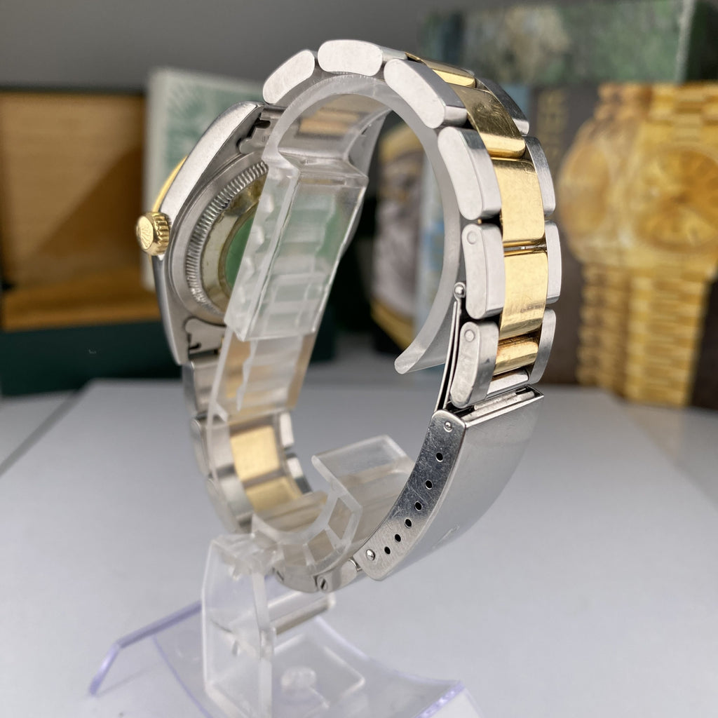 1999 Rolex Datejust 16203 Steel & Gold Oyster 36mm Unpolished complete set box & papers